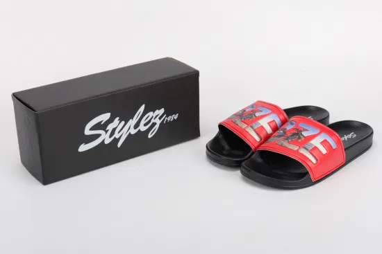 Leichte, benutzerdefinierte Slide-Sandalen-Hausschuhe für Herren, PVC-PU-EVA-Schuhe